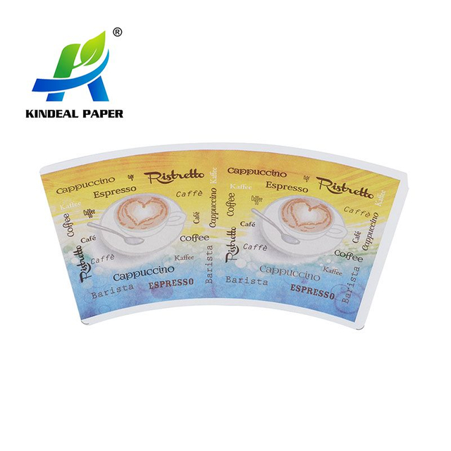Ventilador de copo de papel impresso com impressão flexográfica