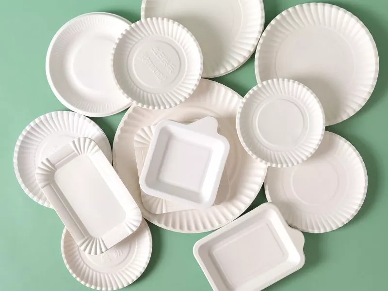 Papel cupstock n&atilde;o revestido para pratos e talheres descart&aacute;veis